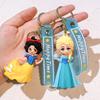 MINISO Princess Doll Keychain Snow White Ariel & Elsa Pvc Toy Phone Ornaments Bag Charms Car Key Girls Birthday Gifts