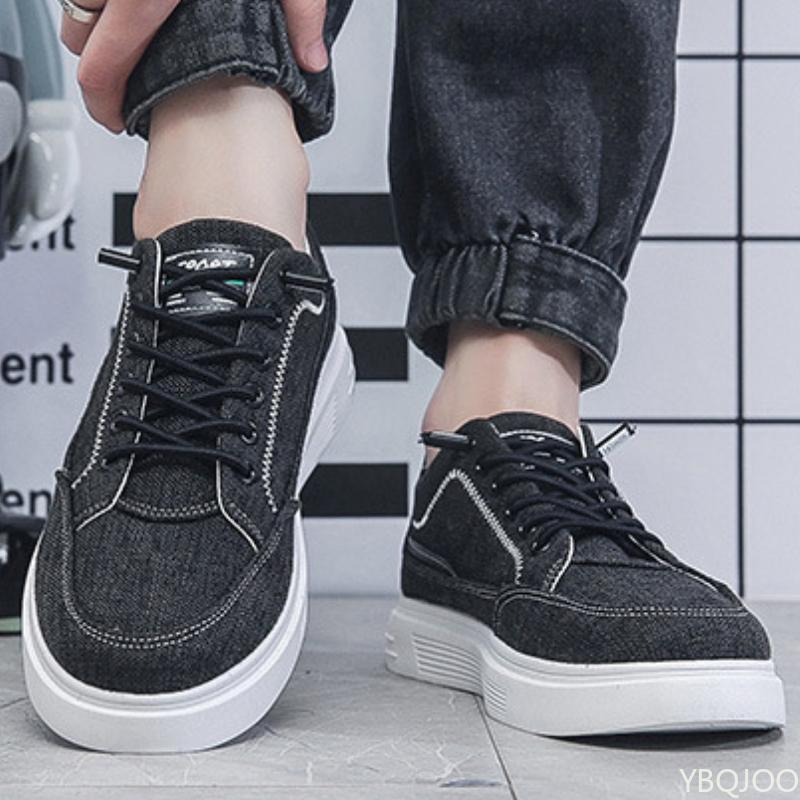 Fashion Men's New Fashionable Canvas Sneakers Sports and Leisure Vulcanized Shoes Flat Bottomed Commuting Style Shoes Zapatos Hombre