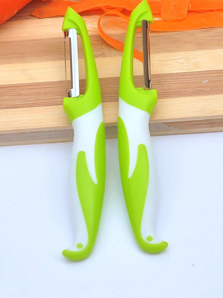 Leeseph Multifunction Fruit Peeler 2pcs I Shape, Fruit Vegetable Potato Peelers for Kitchen, Melon Planer Kitchen Gadgets