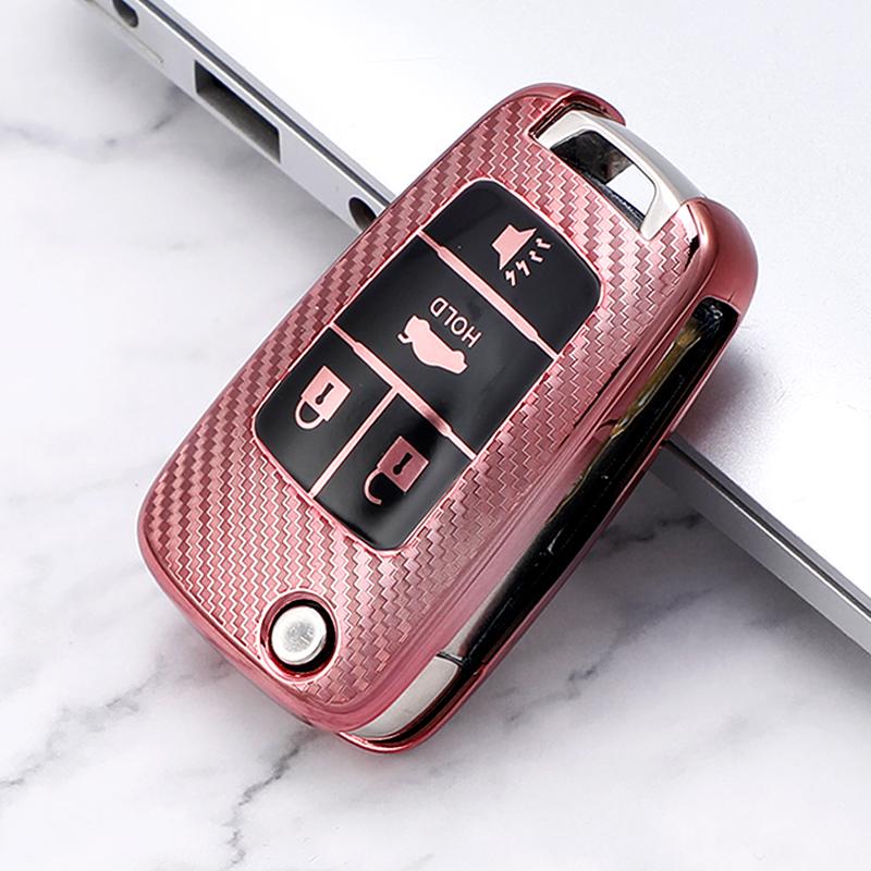 Car Flip Key Fob Case Key Cover For Chevrolet Equinox Volt Cruze Impala Camaro Garna Yakista Aveo Impala Gmc Terrain Keychain