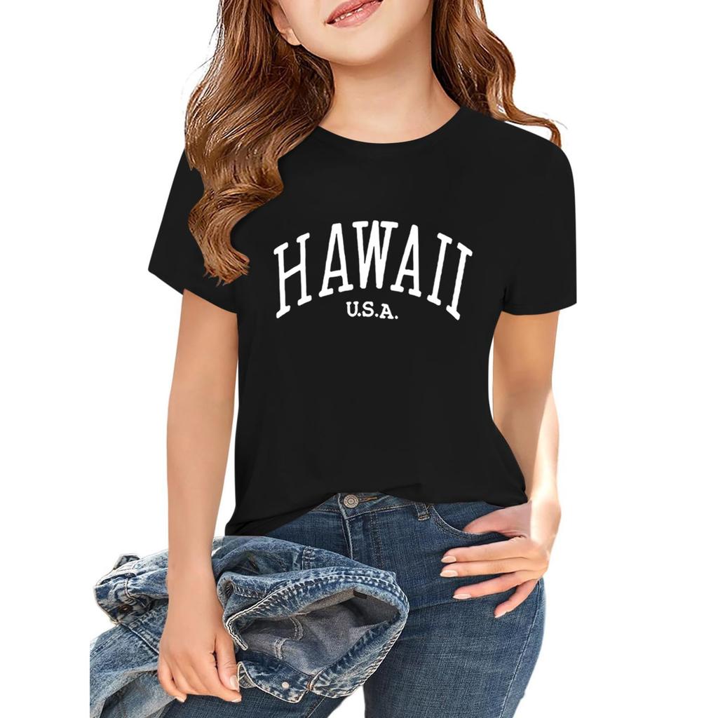 Sommer Kinder Top Jungen und Mädchen bedrucktes Kurzarm T-Shirt Base