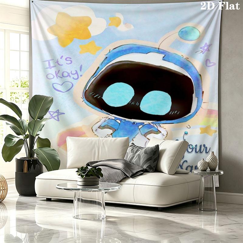 ASTRO BOT Custom Name Wall Tapestry Aesthetic Wall Hanging Printed Fabric Blanket Decorative Tapestries for Bedroom Living Room Home Decor
