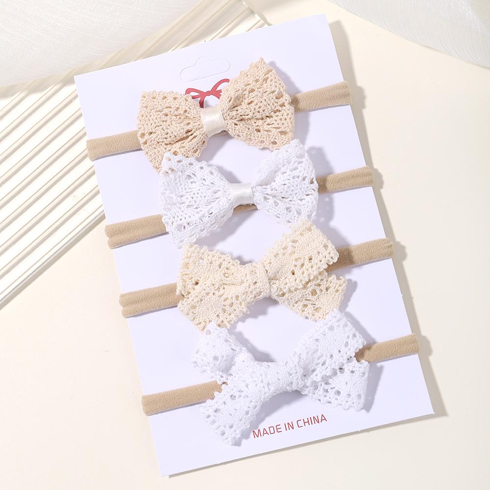 

4 шт./набор Хлопок Лен Леопардовый Принт Бант Детская Повязка На Голову Для Девочек Повязки Для Новорожденных Кружевные Резинки Для Волос Тюрбан Детские Аксессуары Для Волос