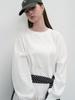 General Idea Loose Fit Ruffle Jersey Dress [White] / Wbe3L15502