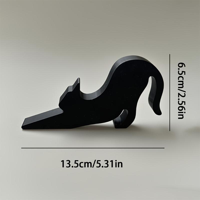 Lovely Doorstop Black Cats Door Stoppers Plastic For Home And Office Use Safety Guards