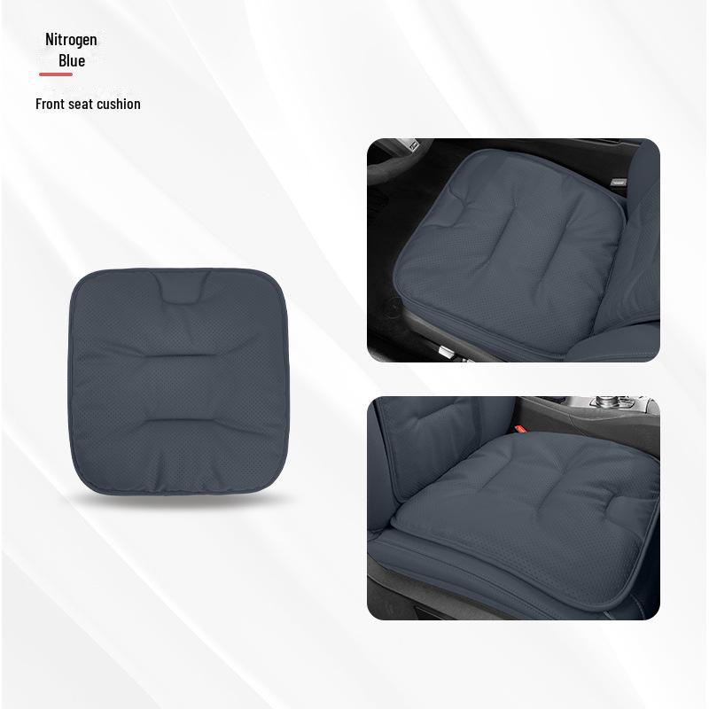 Universal Ventilated Nappa Leather Car Seat Cushions - Four Seasons, Breathable, High-Grade, Perforated Design for All Models.
