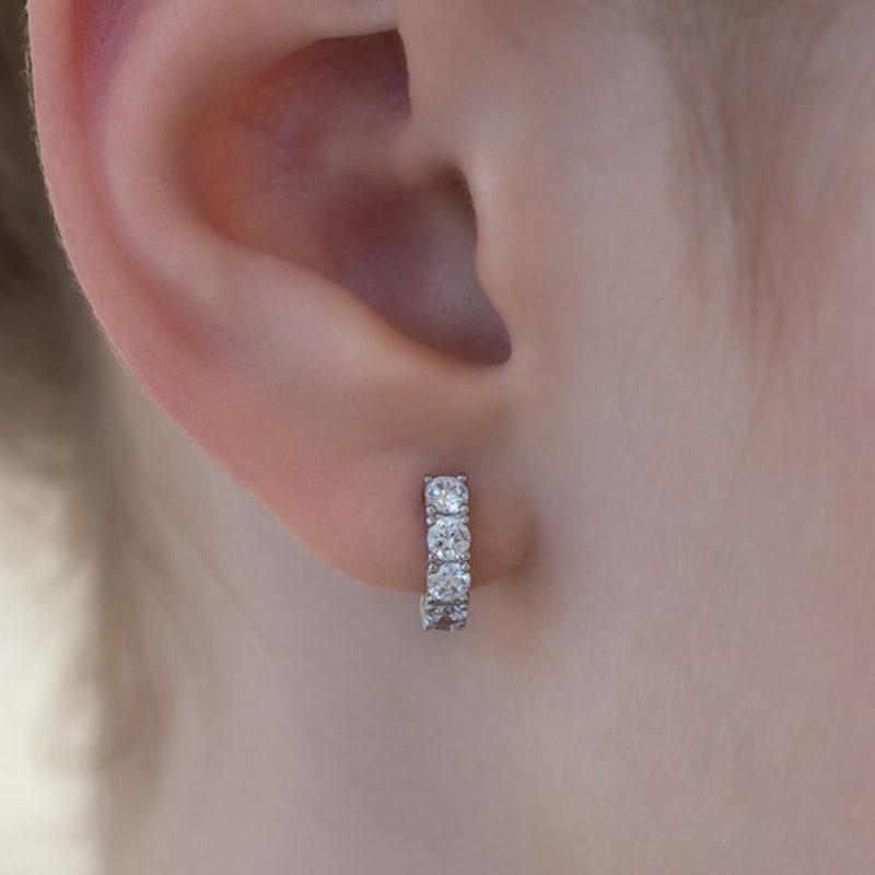 TATIANA (925 Silver) Lucent Line Hoop Earrings EC3200