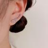 Elegant Starlight Flower Stud Earrings - High-End Fashionable Ear Cuff