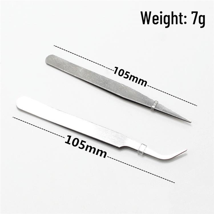 Stainless Steel Curved Tip Tweezers for Feather Plucking, Acne, and Eyelash Extension.
