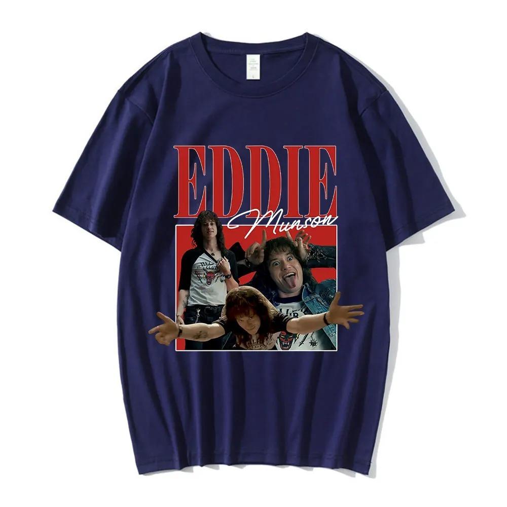 Eddie Munson T-shirts Harajuku Graphics Print T-shirt Short Sleeve Streetwear Unisex Casual T Shirt Urban Style Printed T-Shirt