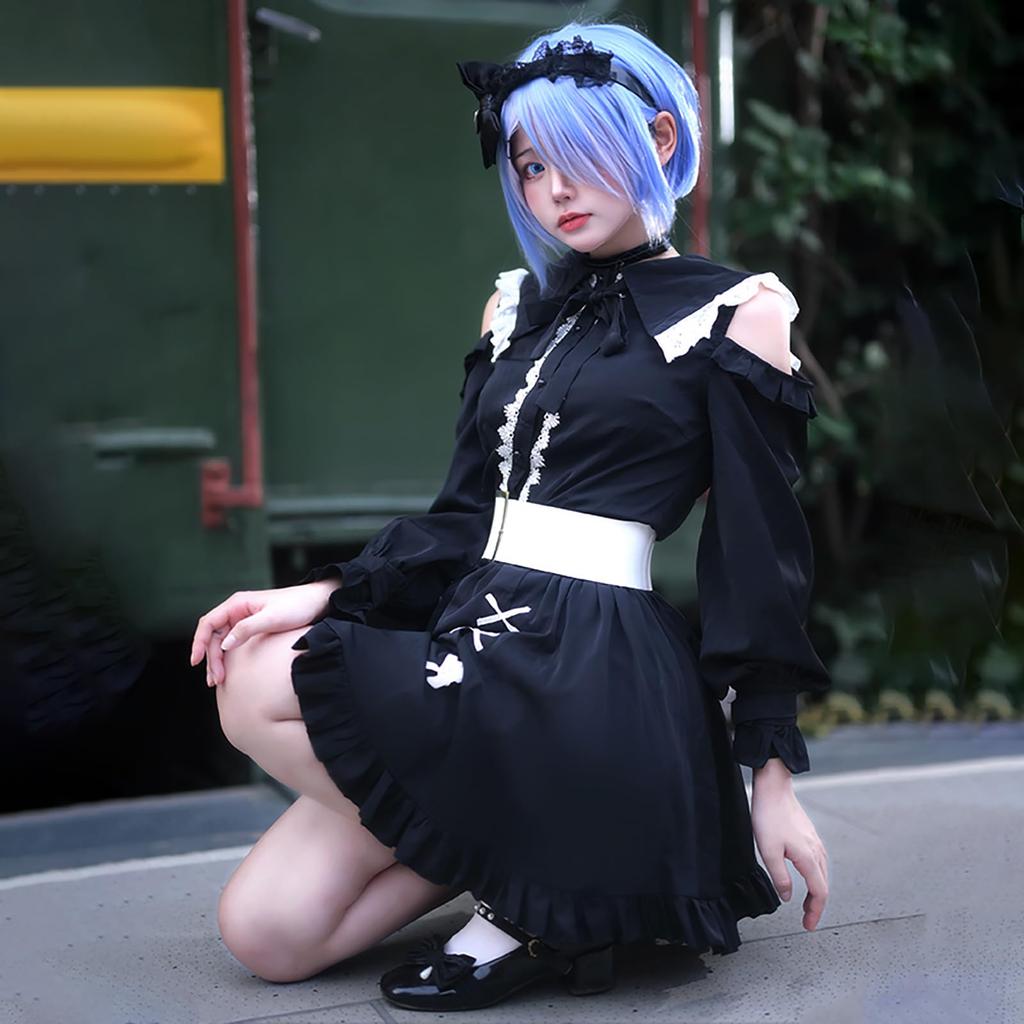 Starting Life in Another World Rem Cosplay Halloween Anime type of Japanese [milky time] ReZero - Jirai-kei (a fashion)