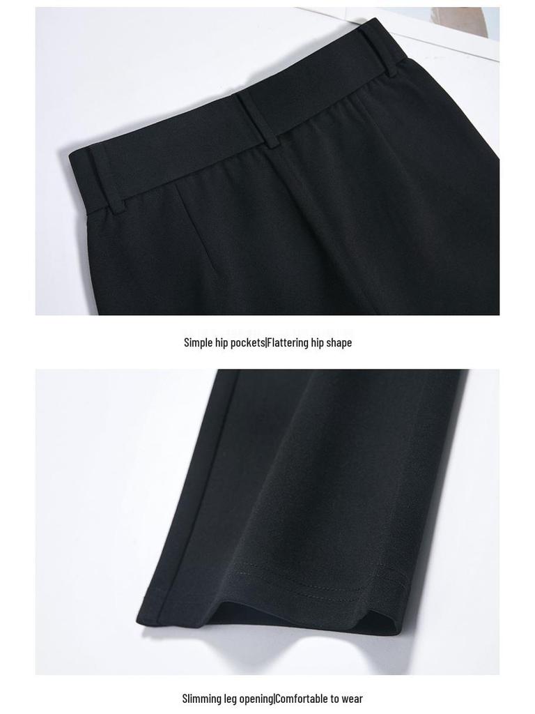 Jinbao Women's Plus Size Casual Cotton Pants - Spring/Autumn 2025, Middle-Aged & Elderly, Elastic Waist, Loose Fit, Small Straight Leg.