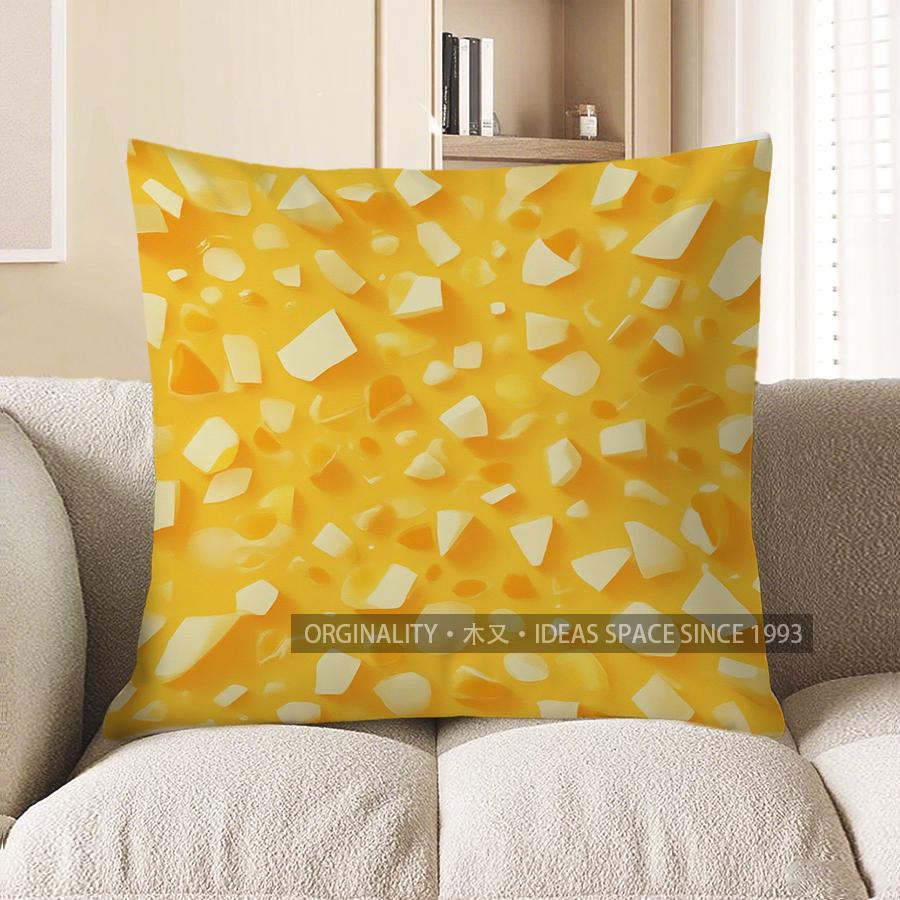 Home Decor Modern Geometric Pattern Yellow Throw Pillow Pattern Cushion Cover Suitable For Sofa Bedroom Car Pillow Cover 40x40cm