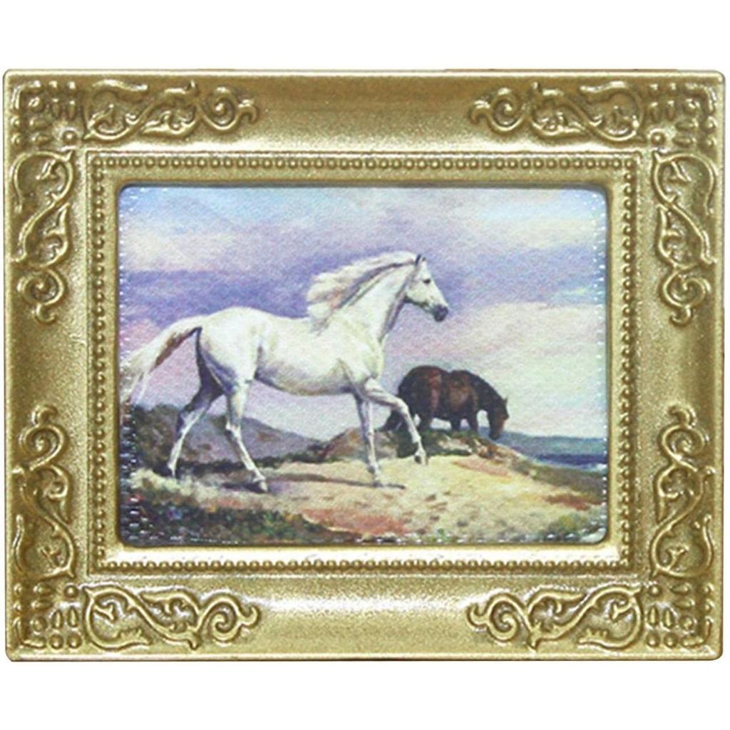 Pictură în miniatură 1/12 Accesorii pentru decorarea casei de păpuși, ramă foto în miniatură antică Poză clasică de perete de mână Decorare perete pentru casă de păpuși Pictură artistică