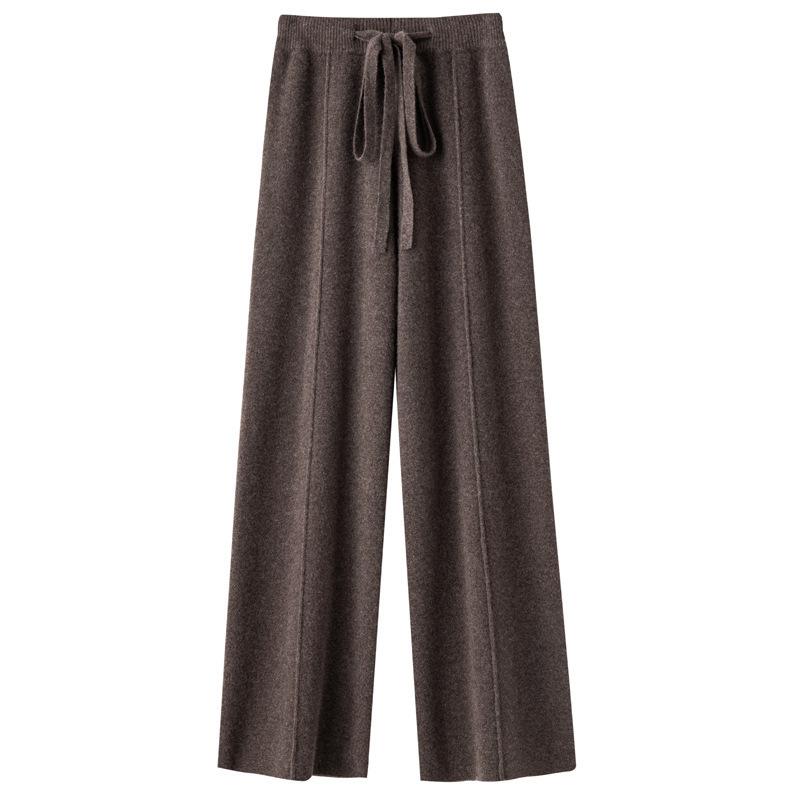 Herbst und Winter Frauen Kaschmir Mode Hosen Gestrickte Lose Kaschmir Frauen Hosen Frauen 2XL gray