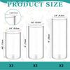 Glass Cylinder Vases 4 6 8 Inch Tall Clear Flower Vase Hurricane Floating Candle Holder for Table Centerpiece Wedding Home Decor
