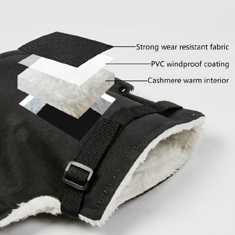 Protective Motorcycle Thick Warm Handlebar Muff Grip Handle Bar Rainproof Gloves