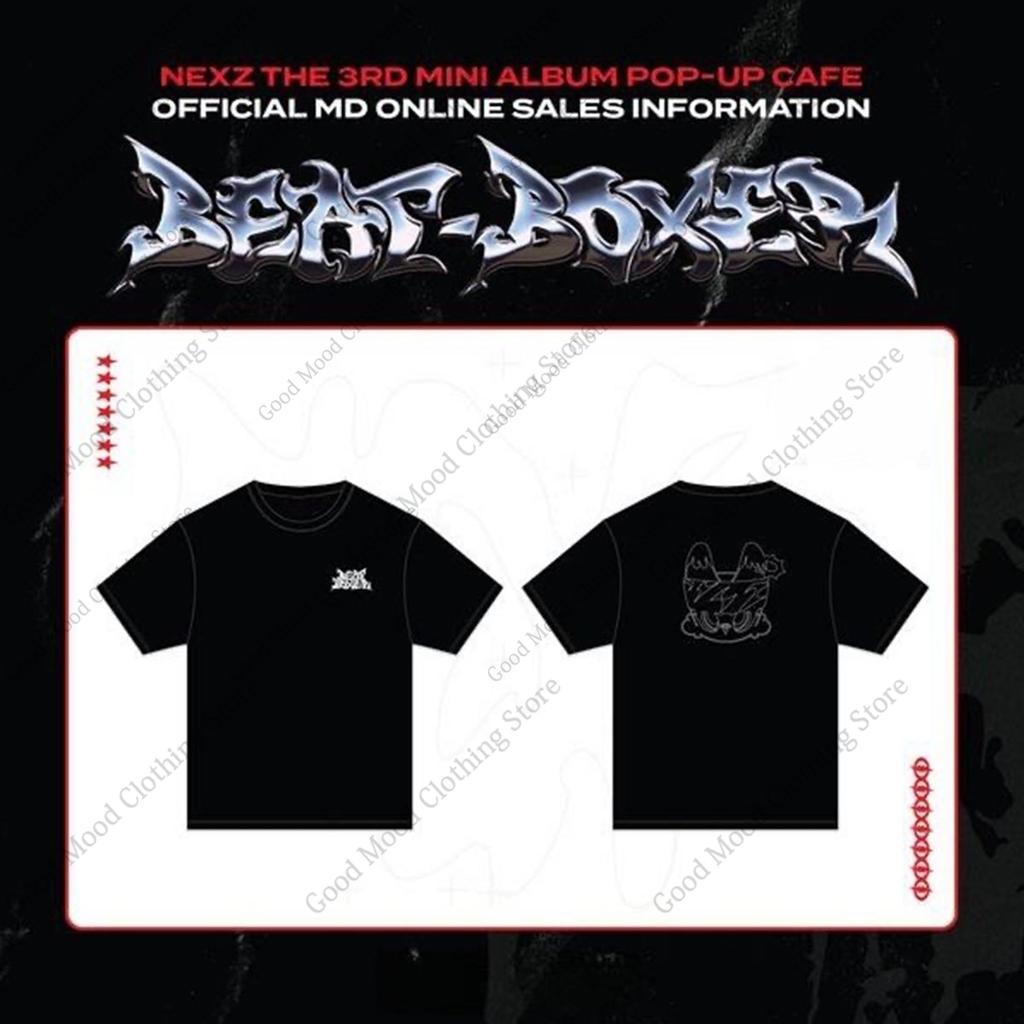 NEXZ T Shirt Kpop Fashion Beat Boxer Letter Print Same Tshirt High Quality Cotton Short Sleeve Tee Unisex Women Street Hip Hop Top