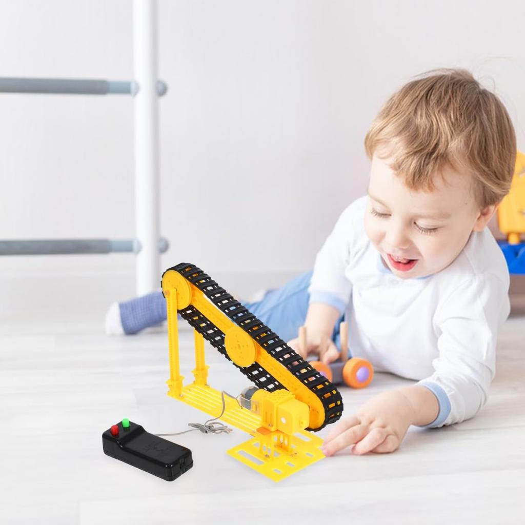 Vaguelly 1 Set Conveyor Belt Model Teaching Prop Conveyor Model Making Kit DIY Engineering Experiments