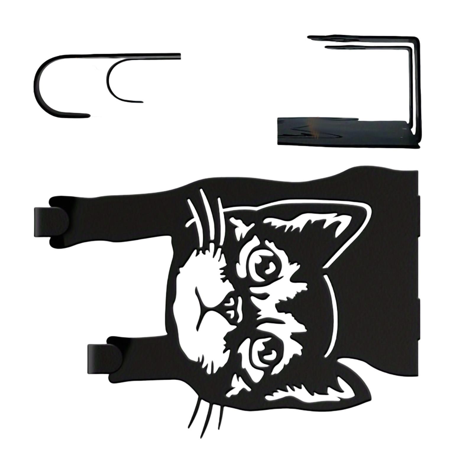 

Decorative Cats Silhouettes Over Door Hook Metal Coat Jackets Bags Towels Hanger Bathroom Bedroom Decoration
