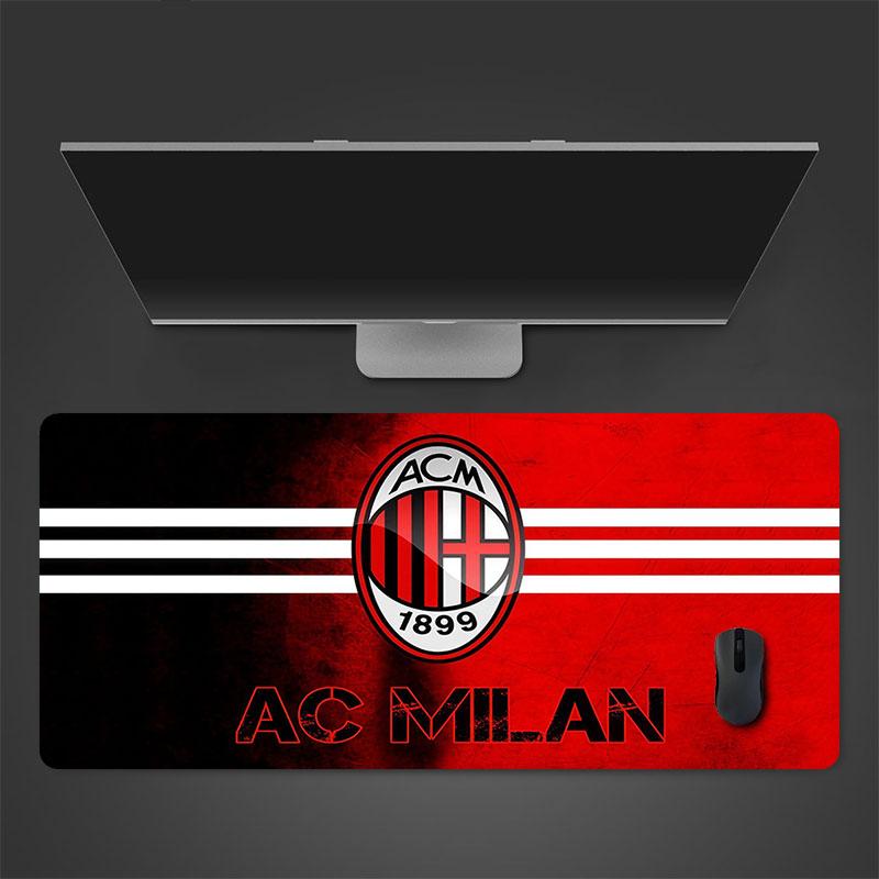 AC Milan Logo Mouse Pad, Large Gaming Desk Mat, Non-slip XXL Mousepad for Laptop & Tablet, Mini PC Playmat with Stitched Edges