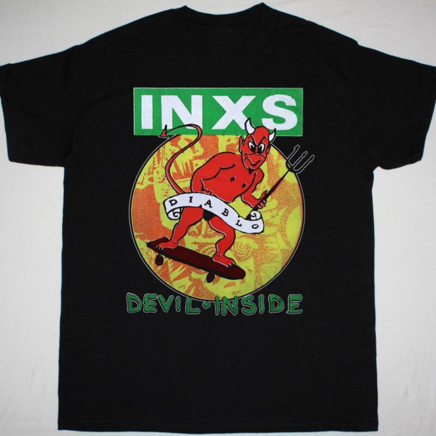 

New INXS DEVIL INSIDE TOUR Gift For Fans Unisex S-5XL Shirt BS59 Unisex T-Shirt XXXXXL чорний