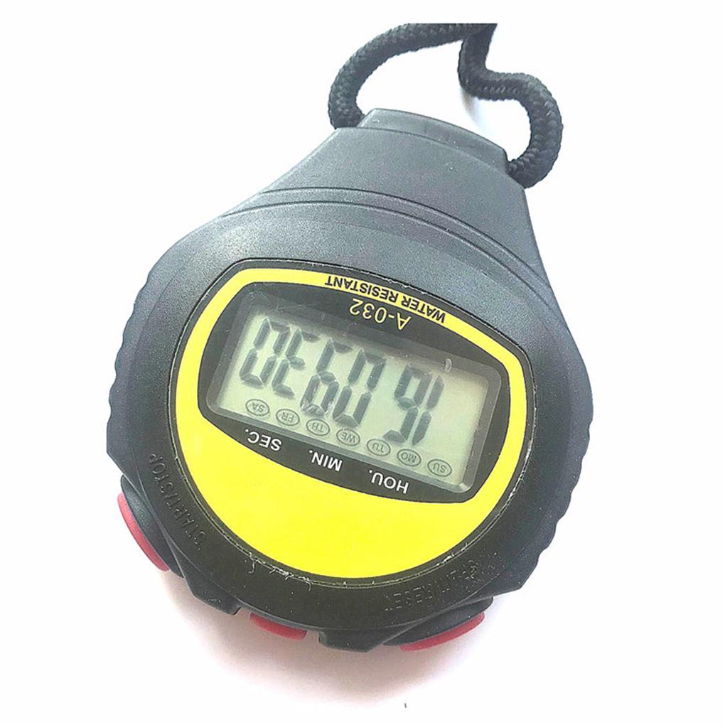 Large Display Electronic Stopwatch Professional Running Timer Sports Referee Coach Timer Water Resistant Running Stopwatch
