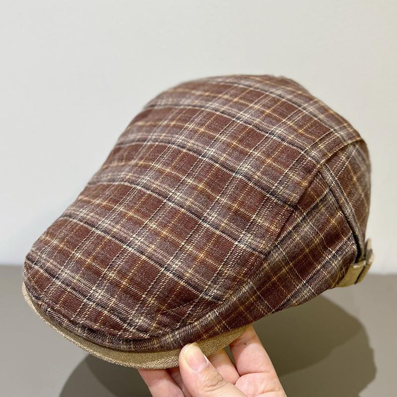 British style retro forward hat women spring and autumn versatile anti-wearing beret fashion big head circumference show face small hat trend