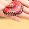 First Layer Cowhide Creative Handmade Red Heart Keychain Bag Accessories Mini Coin Bag Heart Fashion Pendant