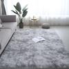Nordic Tie-Dyed Long-Pile Carpet: Thick, Plush Mat for Living Room or Bedroom