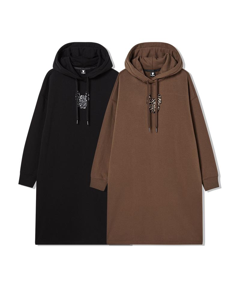 Life Work Women'S) Leopard Print Radog Hooded Dress