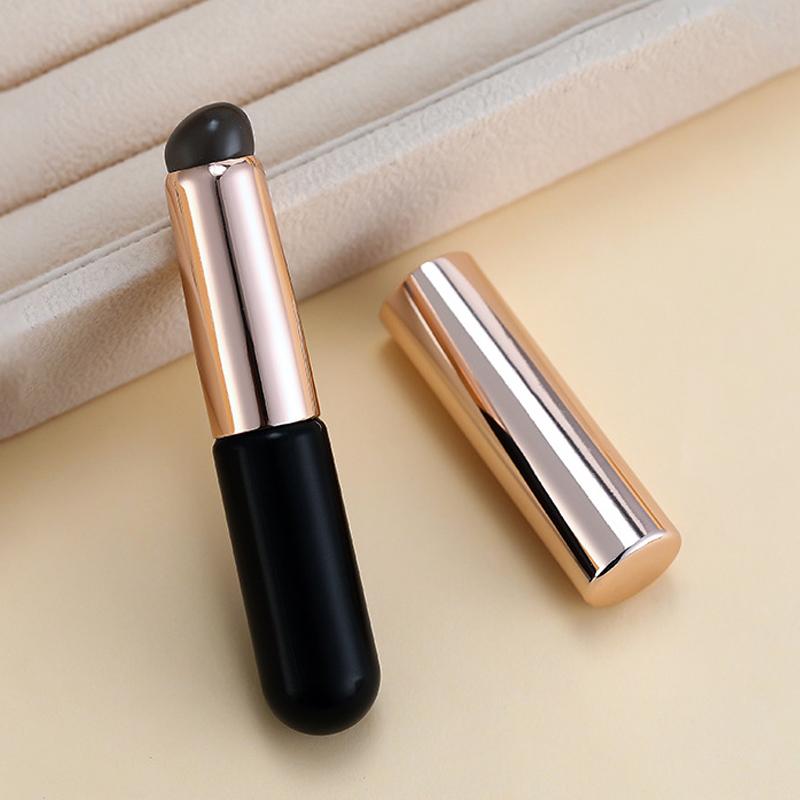 Nail Art Pigment Silicone Applicator Stick Reusable Chrome Glitter Applying Manicure Tool Easy Daub Pigment Nail Brush