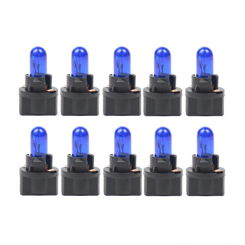 

T5 SMD светодиодный автомобильный индикатор, подсветка приборной панели автомобиля, светодиодная лампа T5, 12 В, автомобильная приборная лампа, индикатор салона, автомобильные аксессуары 10pcs синий