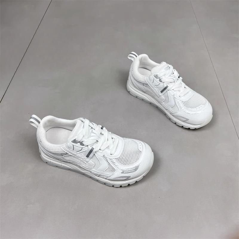 

New Thick-soled Dad Shoes Versatile Round Toe Breathable Casual Sports Training Shoes 35 чорний/білий