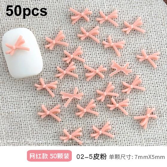 Mixed Cute Mini Colorful Resin Line Bowknot Bow Tie Ribbon Nail Art Decorations DIY Manicure Rhinestones Accessories