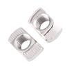 T Slot Hammer Head Nut Nickel Plated Carbon Steel Fastener For Aluminum Profile (EU30 M4*15.5*8)