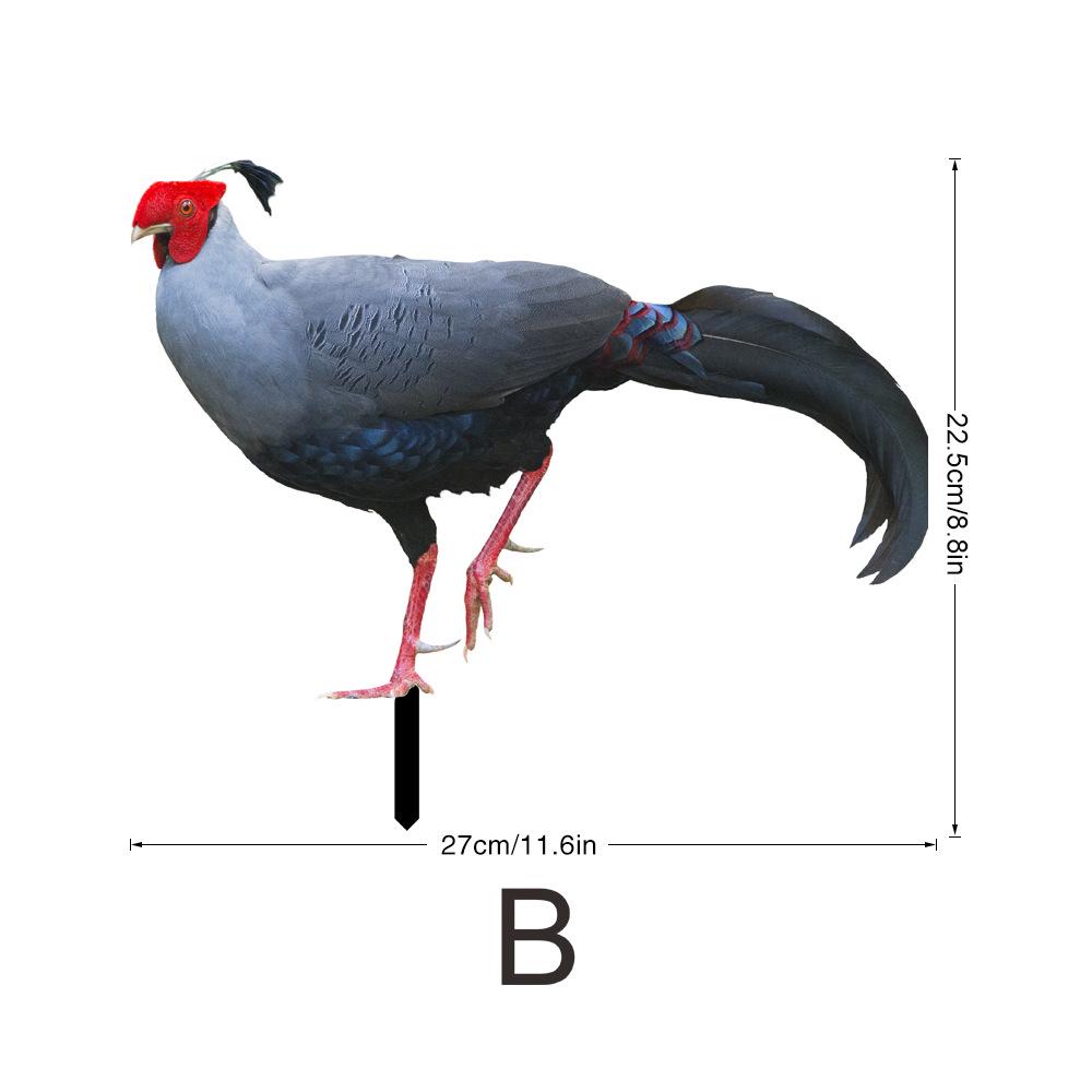 YKLU069-256 3D Rooster, Hen, Duck & Pig Outdoor Garden Decoration Plug