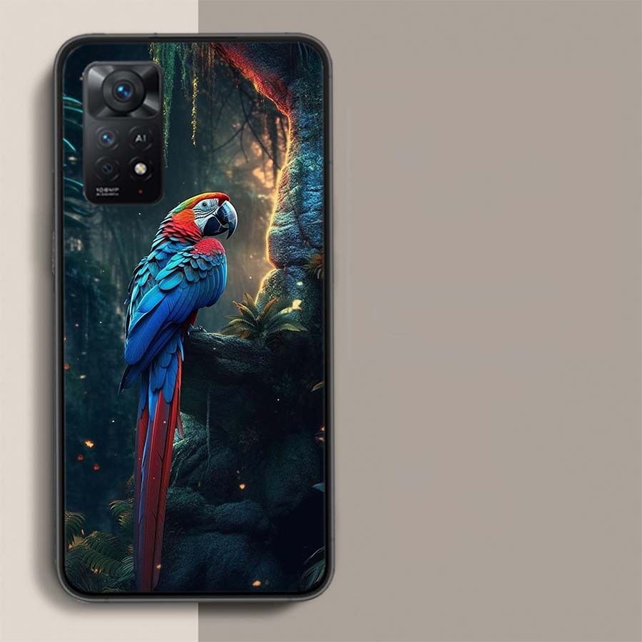 Parrot Bird Rainforest Phone Case For Redmi Note 14+ 13 Pro Plus 14C 13C 12C 12 10A 10C 10 9 8 9A 9C 9T 8A 7 Pro Xiaomi Capa Cov