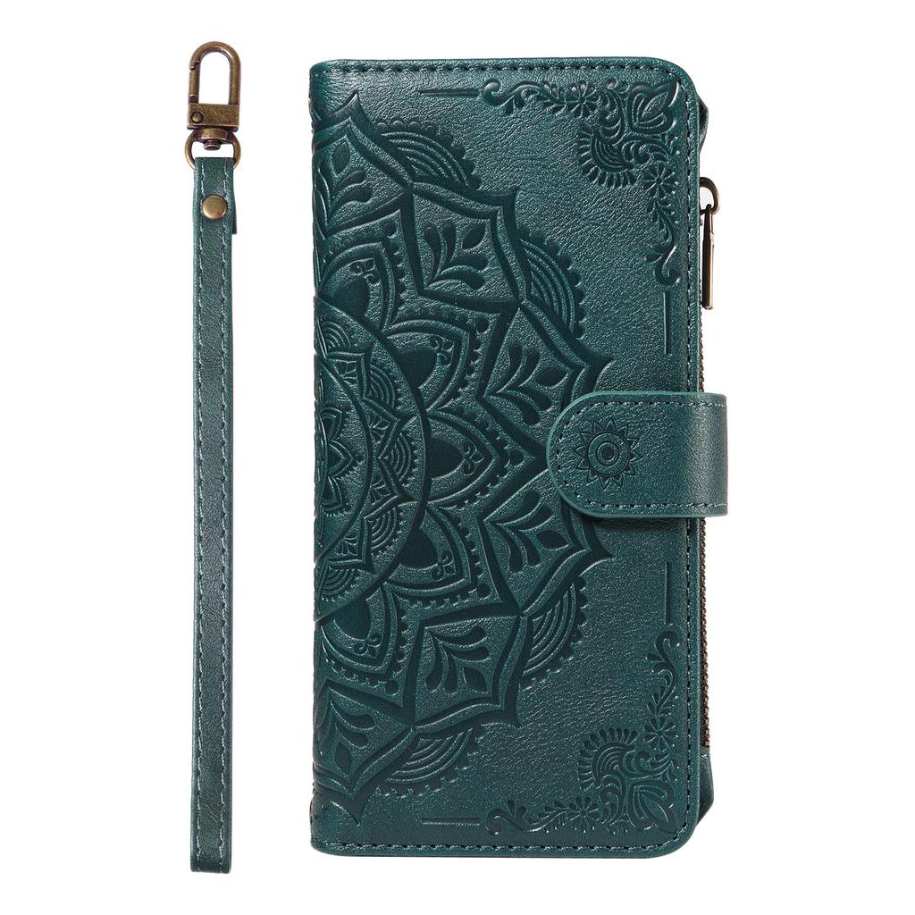 Portfel z wytłaczanej skóry Mandala Etui z klapką Do Samsung Galaxy A57 A37 A56 A36 A26 A55 A35 A54 A34 A25 A24 A23 4G 5G