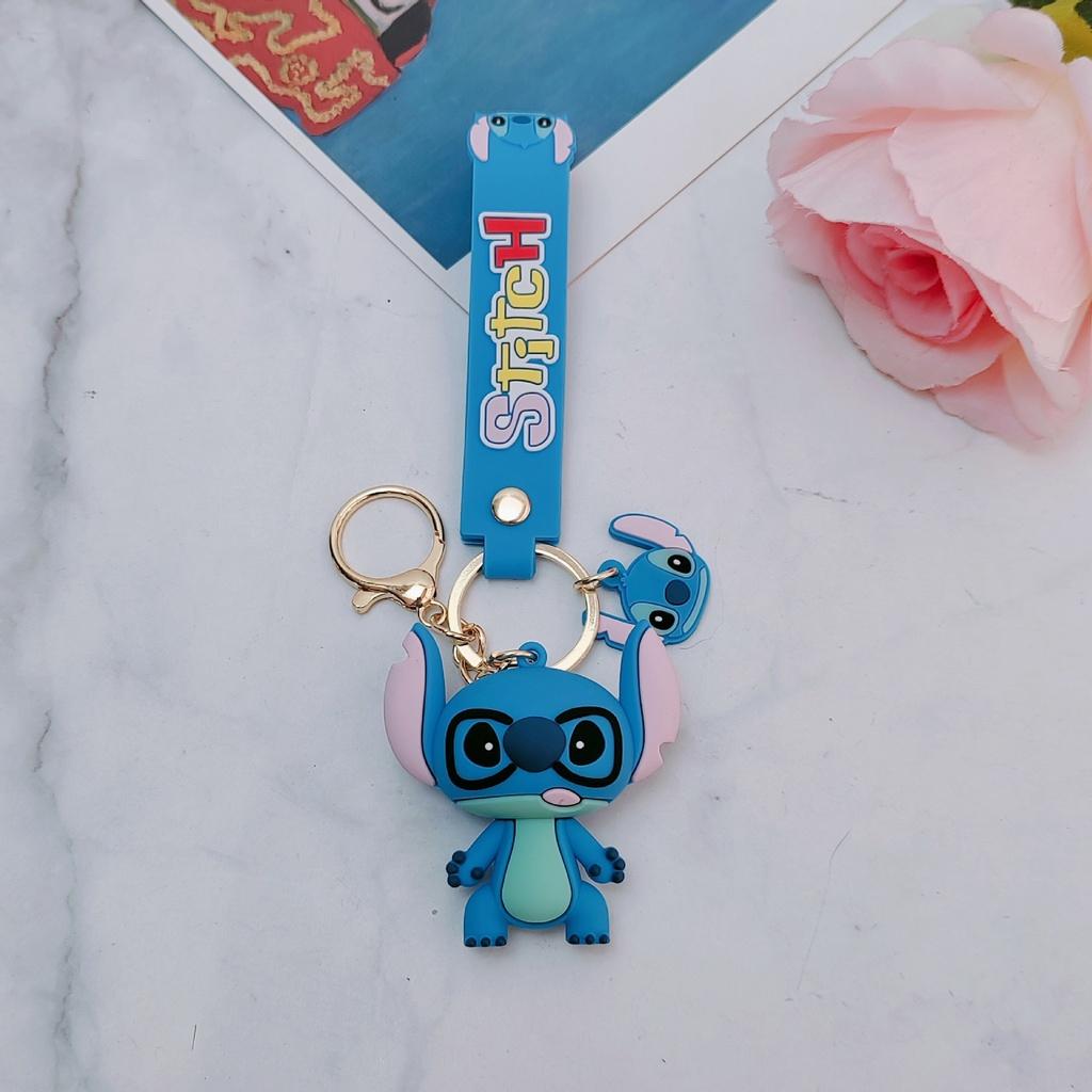 Cute Lilo Stitch Cupid Figure Toy Keychain Perfect Xmas Gift