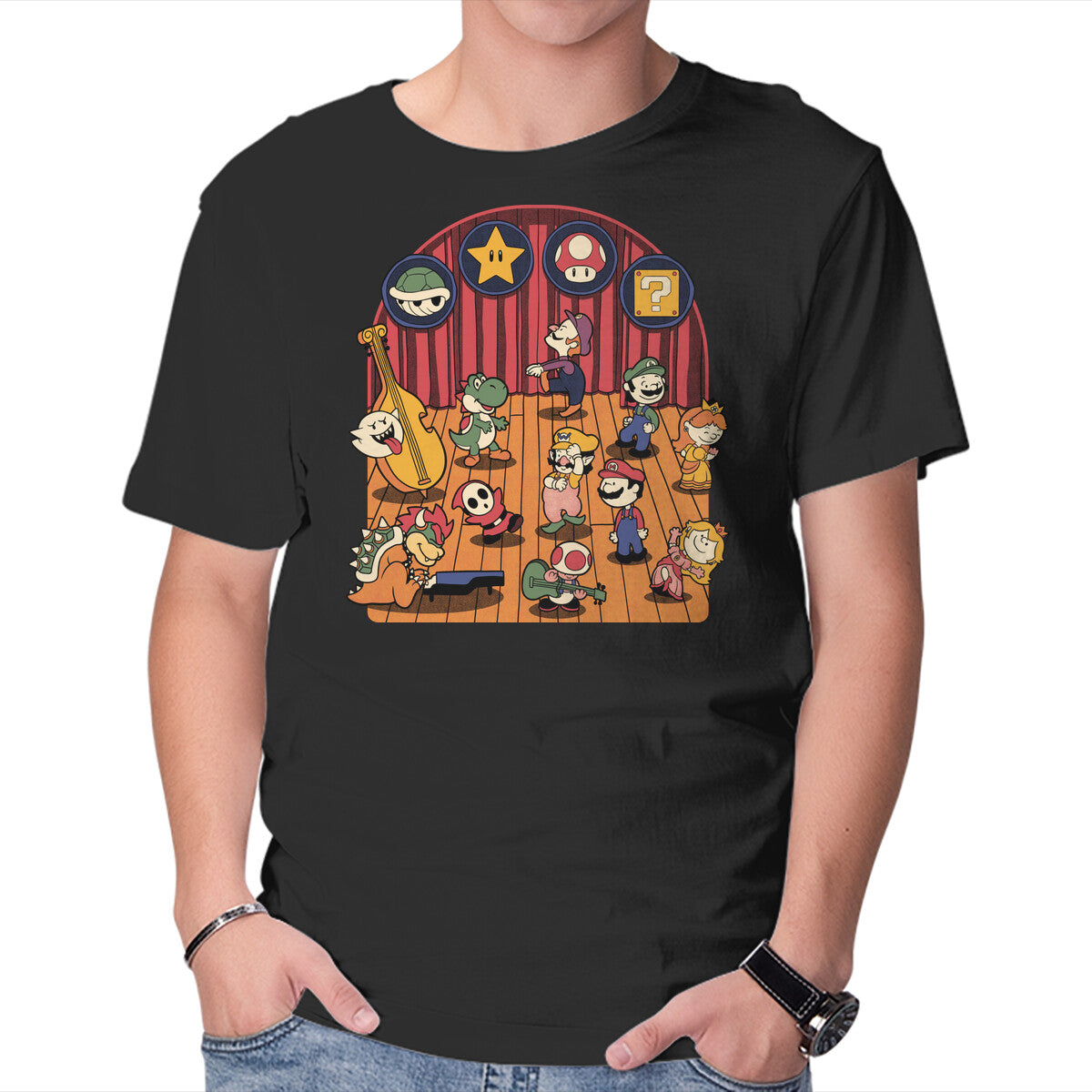 Unisex Crew Neck T-Shirt Plumber Game Dance Graphic Short Sleeve Casual Tee L