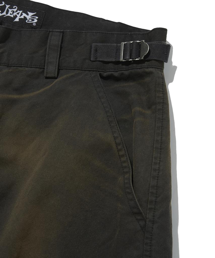 Seuweideu Washed Cargo Pants [Dark Black]