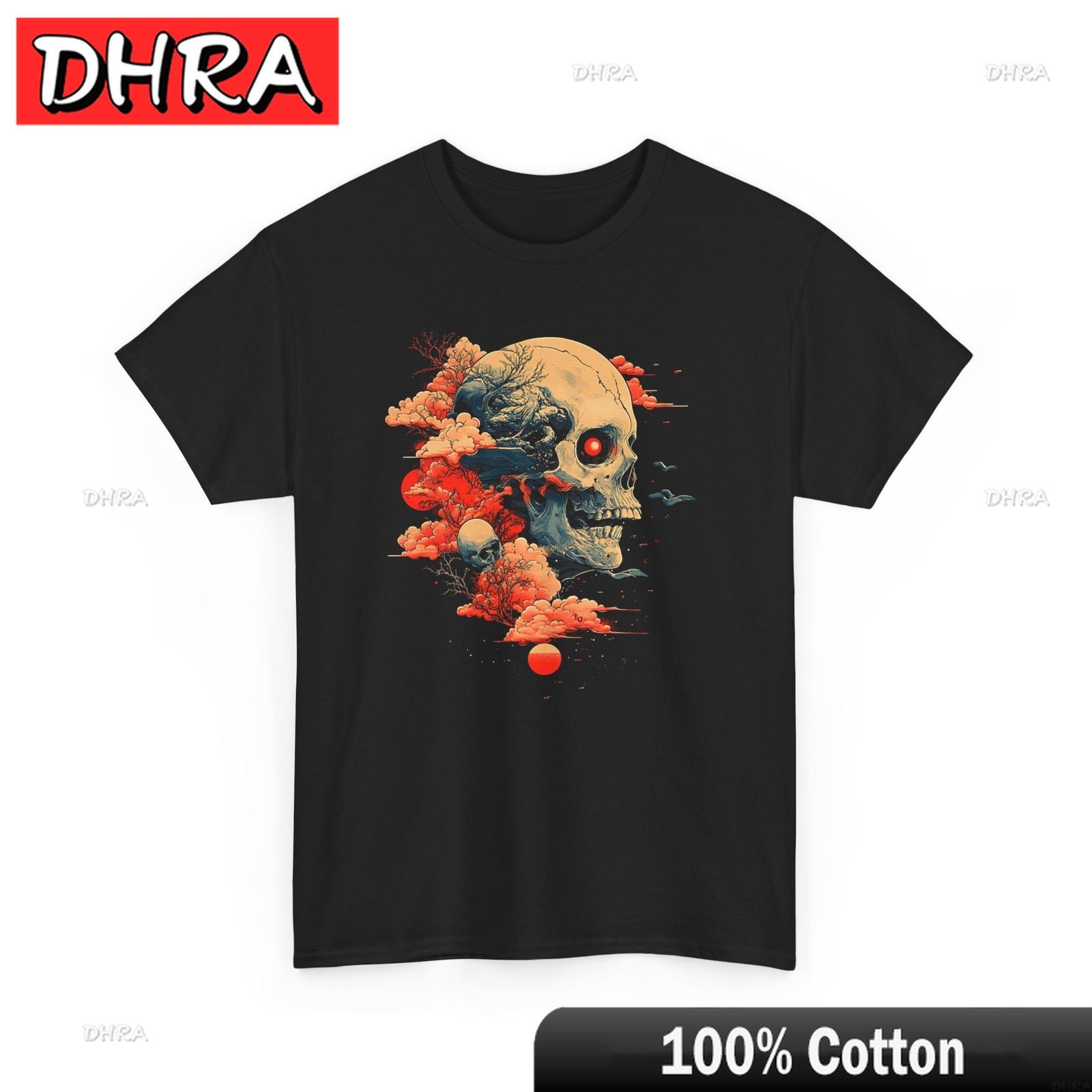 Surreal Japanese Skeleton Skull TShirt Japanese Luck Charm Shirt Nostalgia Unique Urban Funny Tshirts Trendy Unique Cute Top S