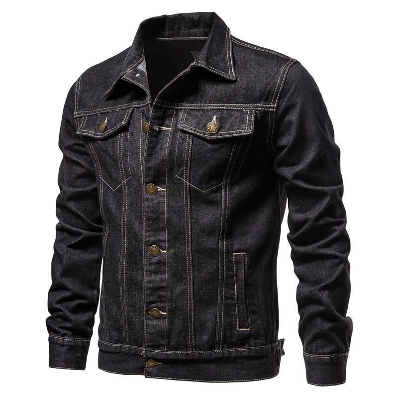 Spring and Autumn Men's Slim Denim Jacket Large Size Fashion Casual Cardigan Jacket