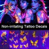 Talos 5 Sheets Butterfly Tattoo Stickers, Waterproof Temporary Flower Tattoos, Colorful Face Body Tattoos for Parties Night Club Music Festival