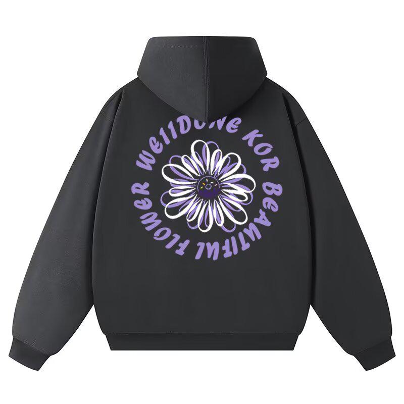 2025 Trendy American Letter Heavyweight Loose Hoodie - Unisex Spring/Autumn