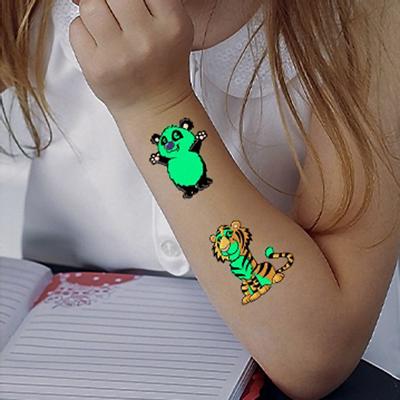 Dessin animé Animal tatouages ​​temporaires motif corps Art tatouages ​​transférables étanche lumineux bras de tatouage temporaire