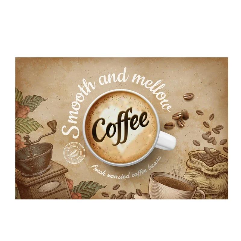 

Водонепроницаемый кухонный коврик из ПВХ, кожа, маслостойкий, нескользящий, коврик для ног, кофейный ковер, интересный, креативный, для украшения дома, ковер 50x80cm