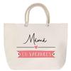 Rope Handle Beach Bag - PLANETEE - Grandma On Vacation - Large Size - Cotton - Customizable