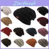 Warm Winter Knitted Beanie Soft Acrylic Fabric Cozy Dome Hat For Cold Weather